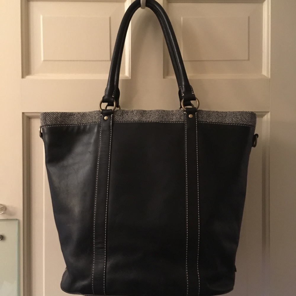 Cole Haan Leather Barrel Purse/Tote (No Shoulder Strap)